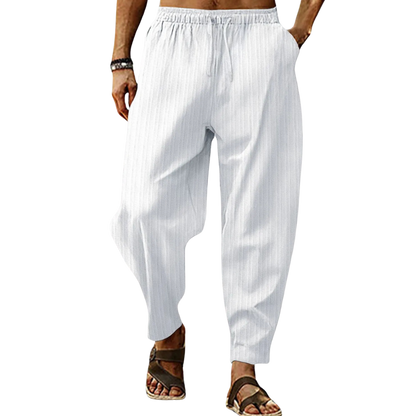 Calça Masculina Plus Size com Cordão Ajustável e Bolsos