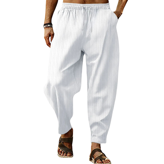 Calça Masculina Plus Size com Cordão Ajustável e Bolsos