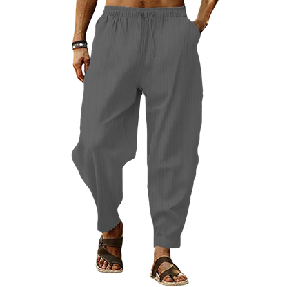 Calça Masculina Plus Size com Cordão Ajustável e Bolsos