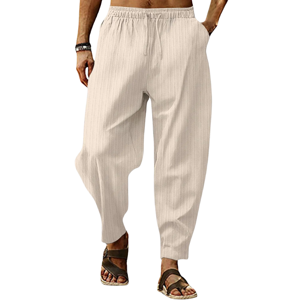 Calça Masculina Plus Size com Cordão Ajustável e Bolsos