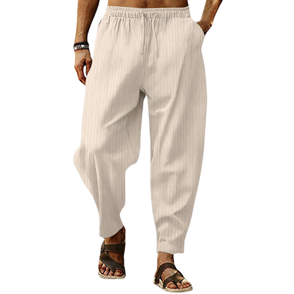 Calça Masculina Plus Size com Cordão Ajustável e Bolsos