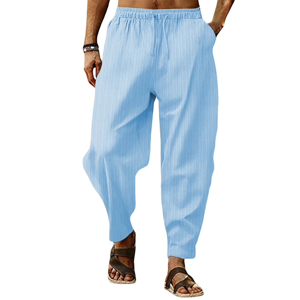 Calça Masculina Plus Size com Cordão Ajustável e Bolsos