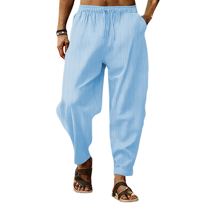 Calça Masculina Plus Size com Cordão Ajustável e Bolsos