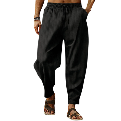 Calça Masculina Plus Size com Cordão Ajustável e Bolsos